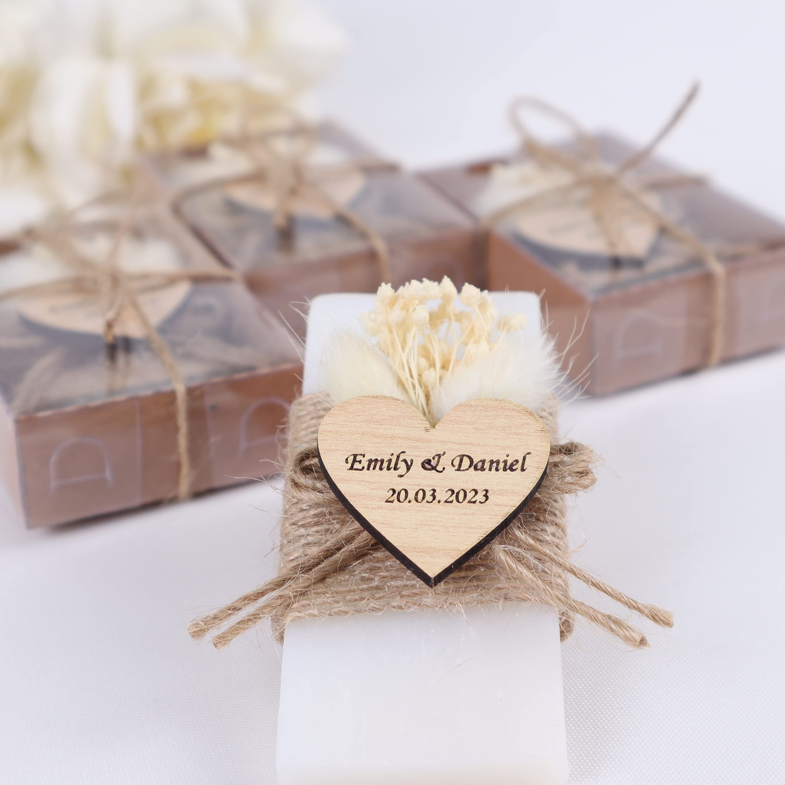 HTF Pack of 5-10-15...100 Personalized Mini Soap Favors, Handmade Scented Soap, Bridesmaid Gift, Bridal Shower Gift, Engagement Gifts, Favors for Wedding Gifts Soap for Guests (Wedding)