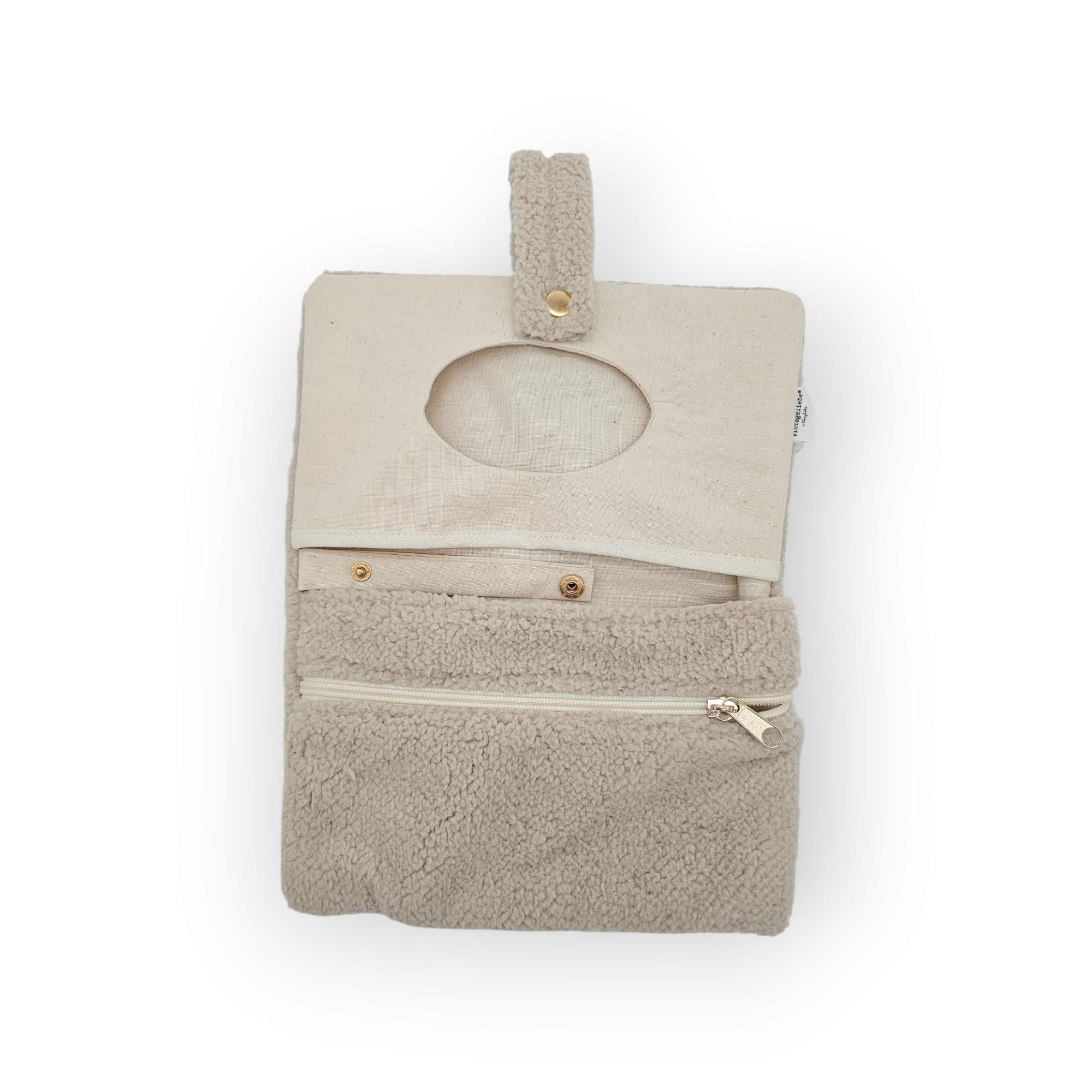 Vintageliebe® | 3 in 1 Windeltasche | mit super praktischen Reisverschlussfach, Feuchttücherfach, Schnullerhalter und Windelfach