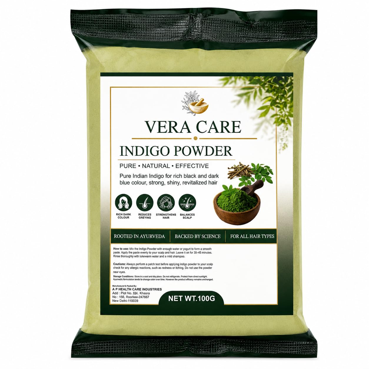 100% Natural Indigo Powder for Hair, 100g – Ammonia & Chemical-Free Herbal Hair Dye for Grey Hair Coverage, Strengthens Hair, Adds Shine, Natural Black Hair Colour, Indigofera Tinctoria (100g)-picture-46