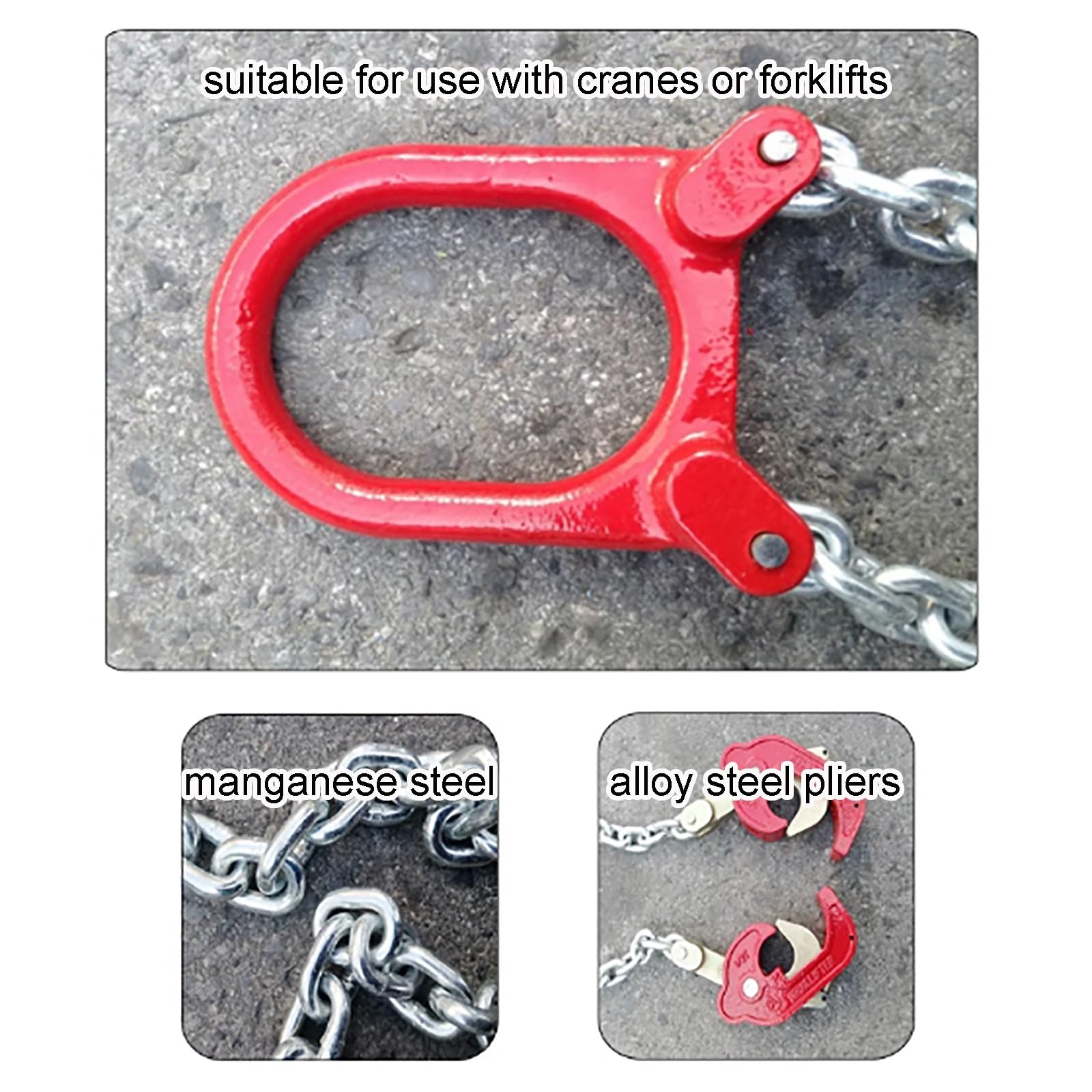 Gtzly Ketten-Fassheber, Geeignet for Heben von 30 und 55 Gallonen Kunststoff-/MetallfäSsern, Fasshub 1100 Lbs TragfäHigkeit, Hebering Sind for KräNe Geeignet