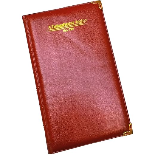 Bhaidhav Designer Telephone Index & Address Book With Soft Leather Cover Regular Telephone Diaries With 105 Pages(BROWN OR BLACK)