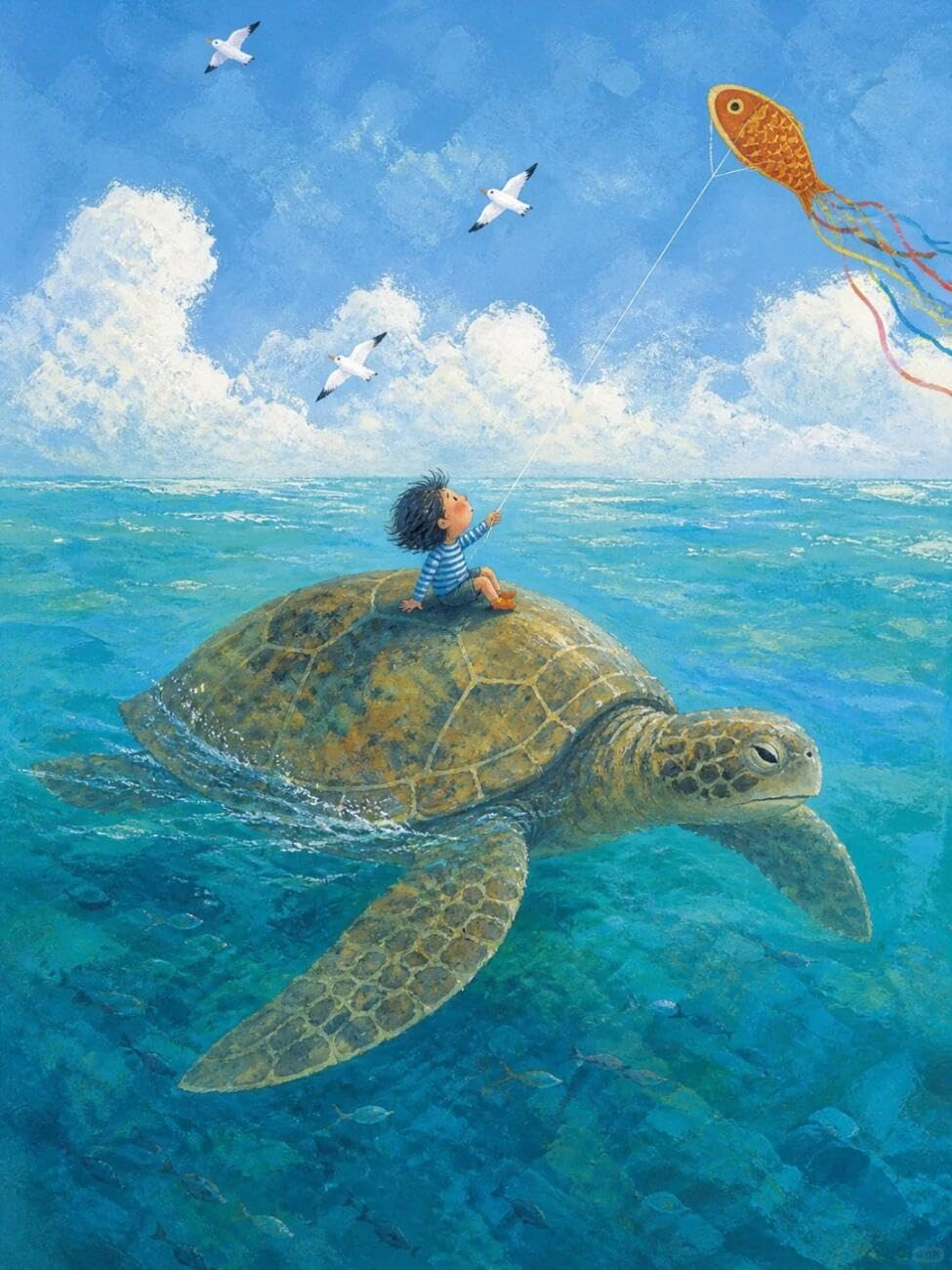 Henypt Cross Stitch Kit Fantasy Turtle Animal DIY Arts Aand Craft Kit for Beginners The Elderly with Accessories Handmade DIY/Gifts 14CT 80x100cm