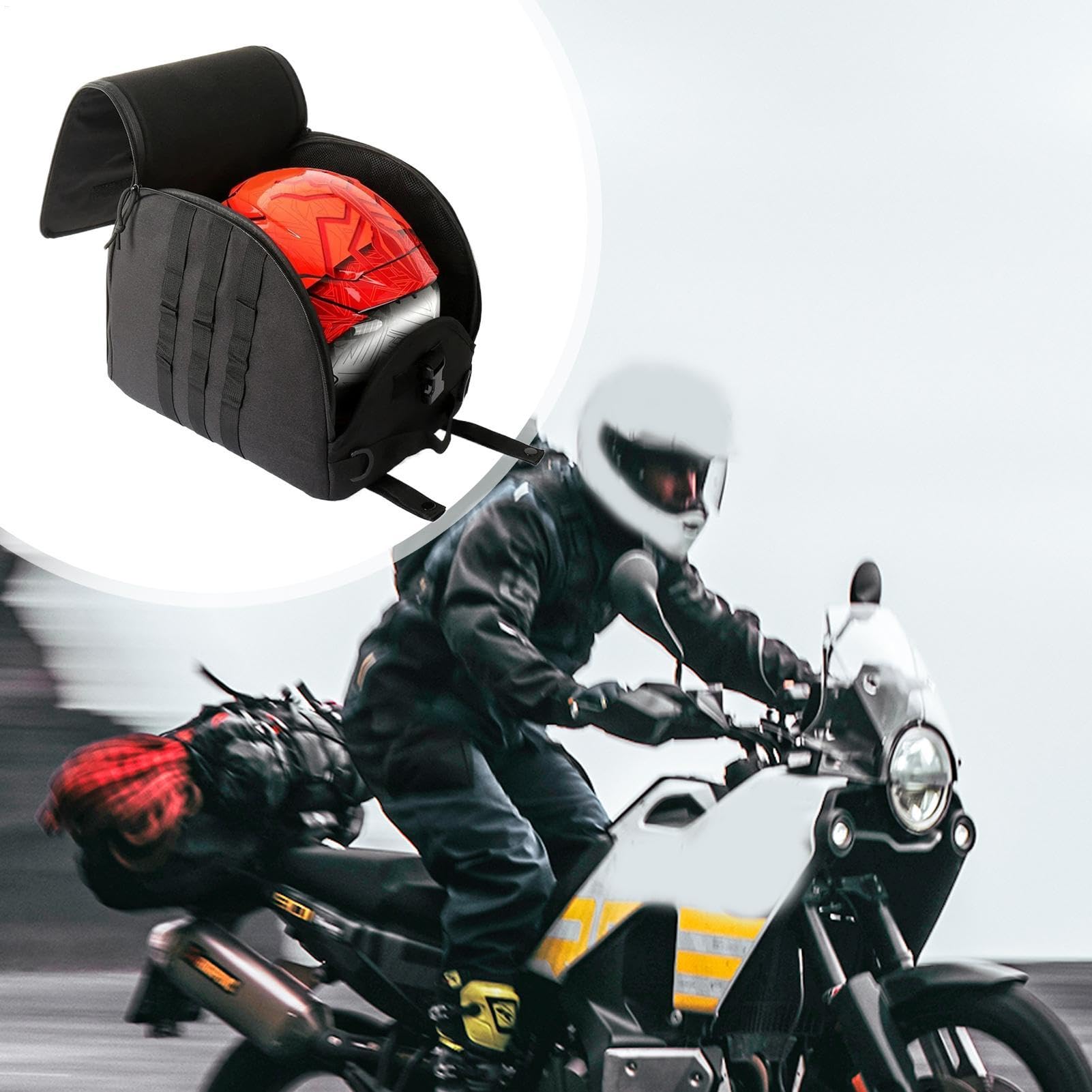 Bolsa Portacasco Moto Estuche Protector Oxford para Almacenamiento De