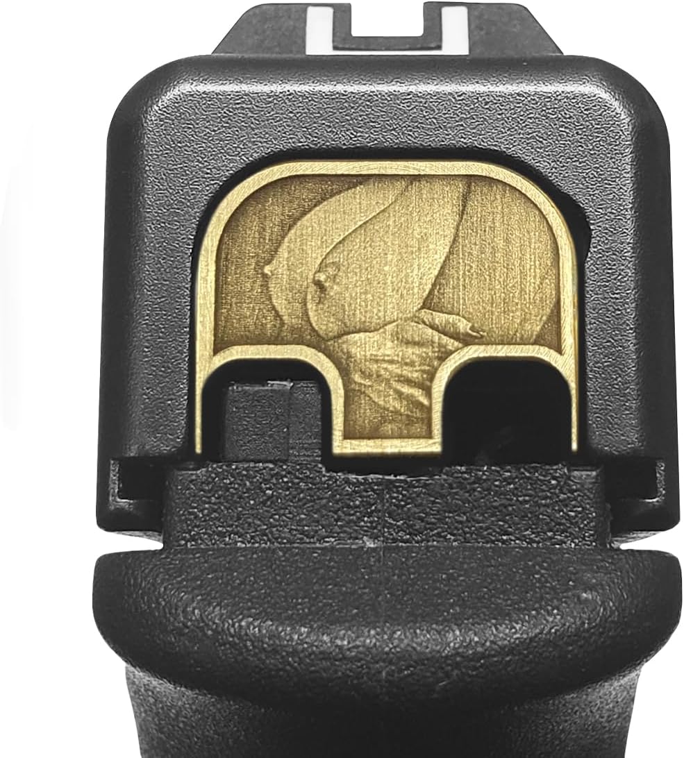 MILSPIN CNC Milled 3D Knockers Slide Back Plate (Butt Plate) Compatible with Glock Gen 1-5, Models G17-G45, G45 I Made in USA (Left Facing Knockers)