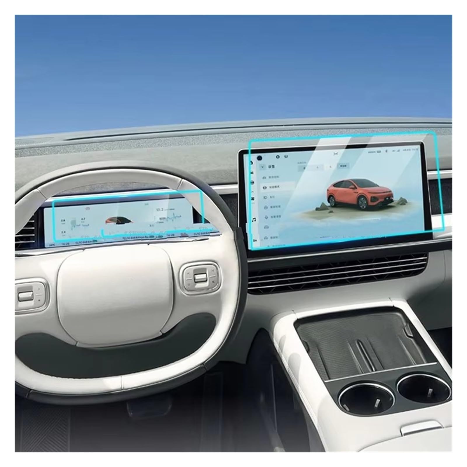 GPS Protector Pantalla Película Para Xpeng Para G6 2023 2024 Protector De Pantalla Cristal Templado Antirrayas Para Radio GPS Salpicadero Coche Film Protección GPS