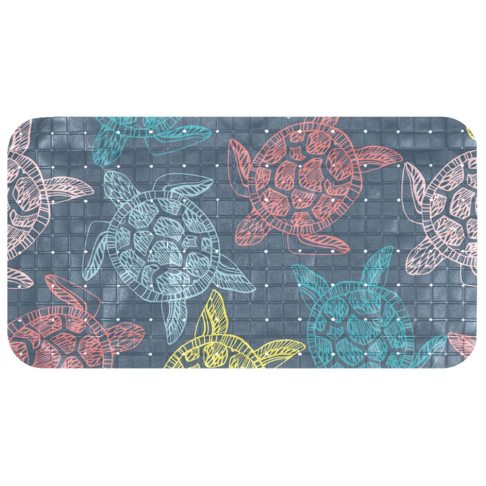 Tapis de douche Bennigiry pour baignoire tortues de mer 37,5 x 68,5 cm