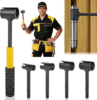 4 in 1 Door Hinge Adjustment Tool, Heavy Duty Door Hinge Wrench, Multi-Size Door Gap Adjustment Tool with Non-Slip Handle, Hinge Doctor Wrench Hinges Bender Tools for Residential and Commercial