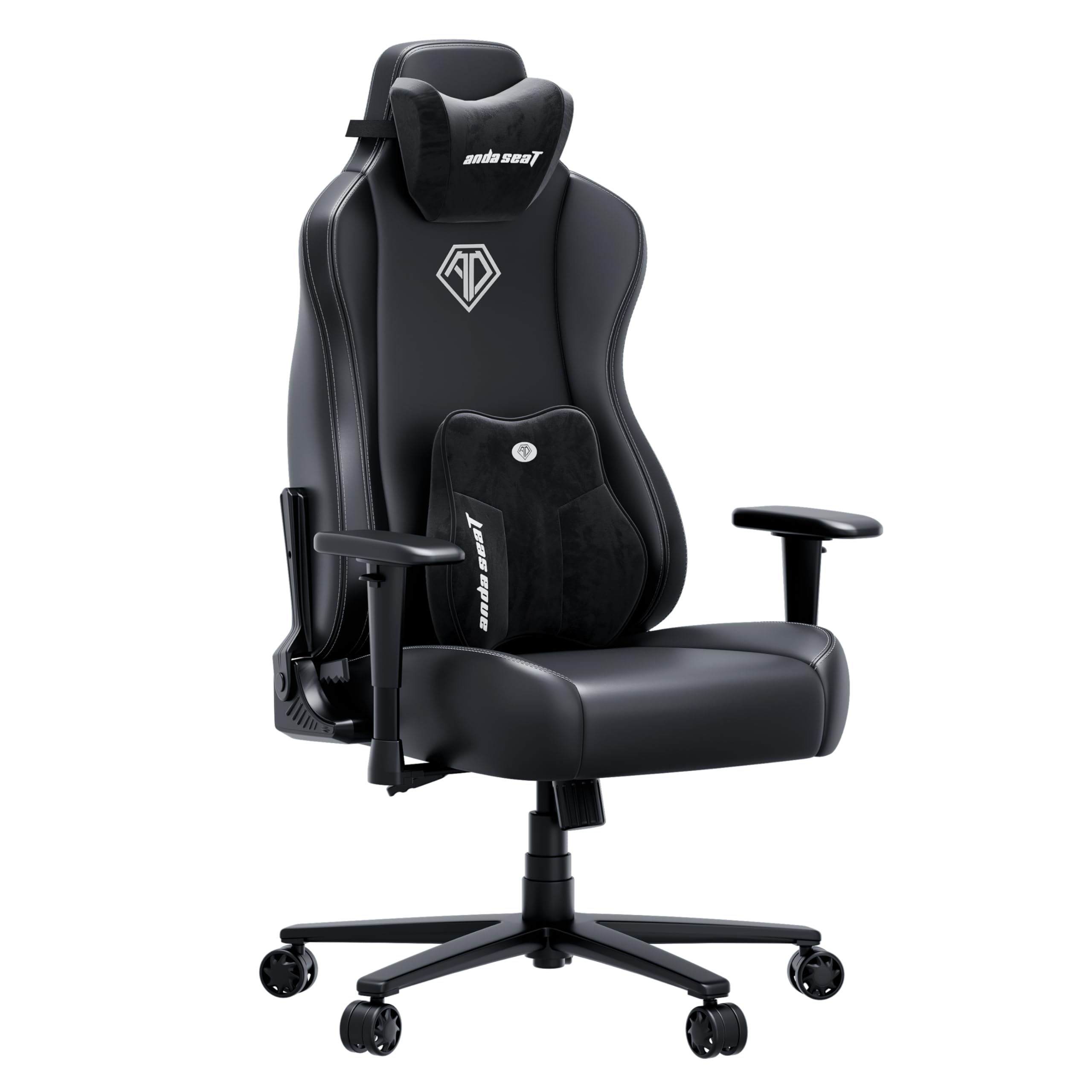 Anda Seat Novis Ultra Gaming Chair for Adults - Extra Large Reclining Video Game Chairs, PVC leather Ergonomic Gaming Chair, Heavy Duty Back Lumbar Support - Luxury Black Computer Chairs for Home