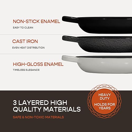 Miniatura 3 de Horno holandés de hierro fundido esmaltado para hornear pan de masa madre  Olla de 6 cuartos de galón con tapa  Juego de utensilios de cocina de