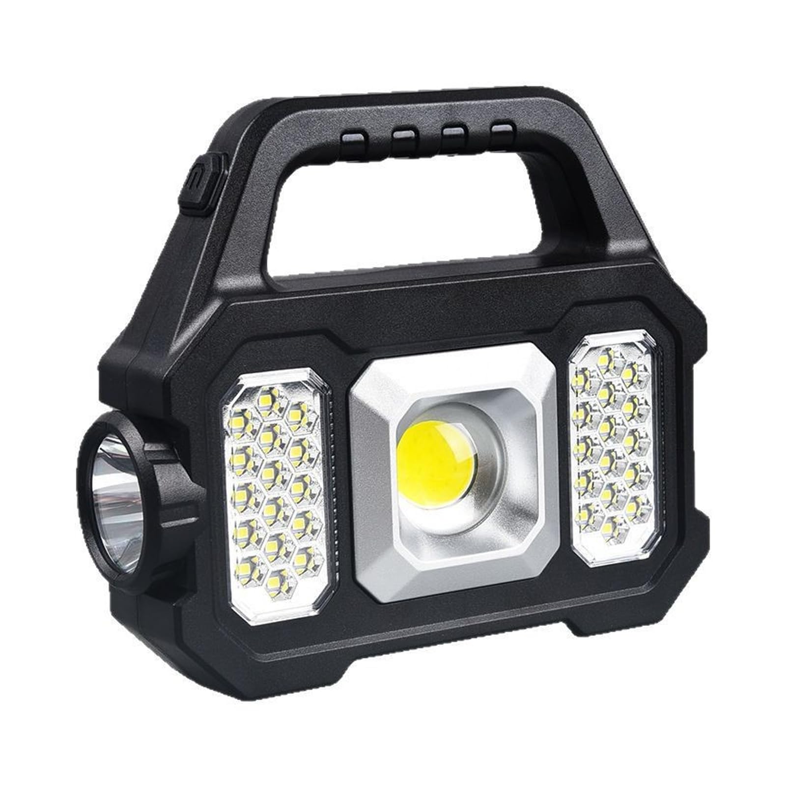 Hsioluted Solar LED Flashlight with Reverse for Construction Biking and Exploration Crisis Power Institution Light