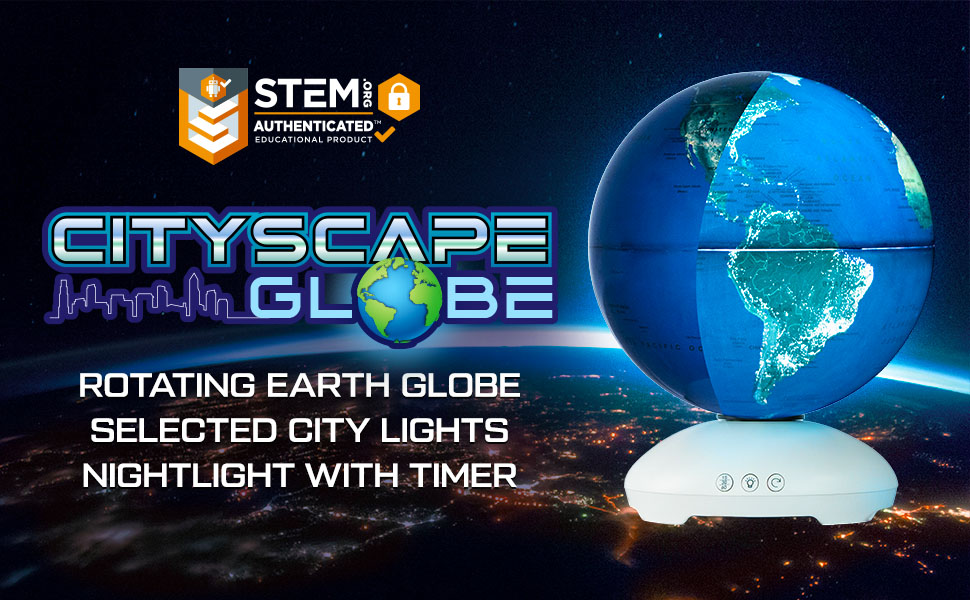 Amazon.com: USA Toyz Cityscapes Illuminated Globe for Kids