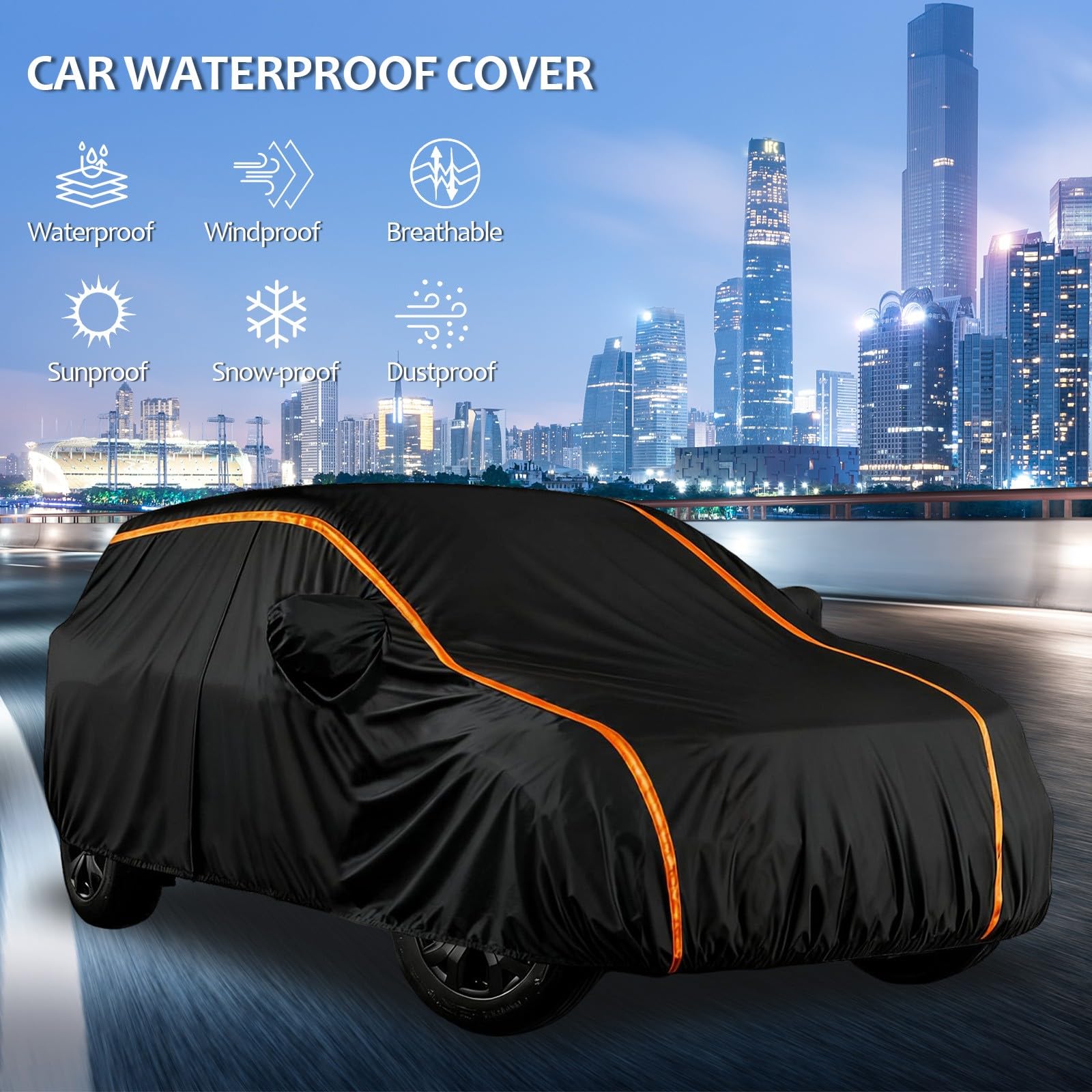 Auto Abdeckplane Vollgarage für VW Golf 1 Cabrio 1979-1994, Autoabdeckung für Ihr Auto vor Regen, Schnee, Staub & UV | Wasserdicht & Stabil für Winter & Sommer