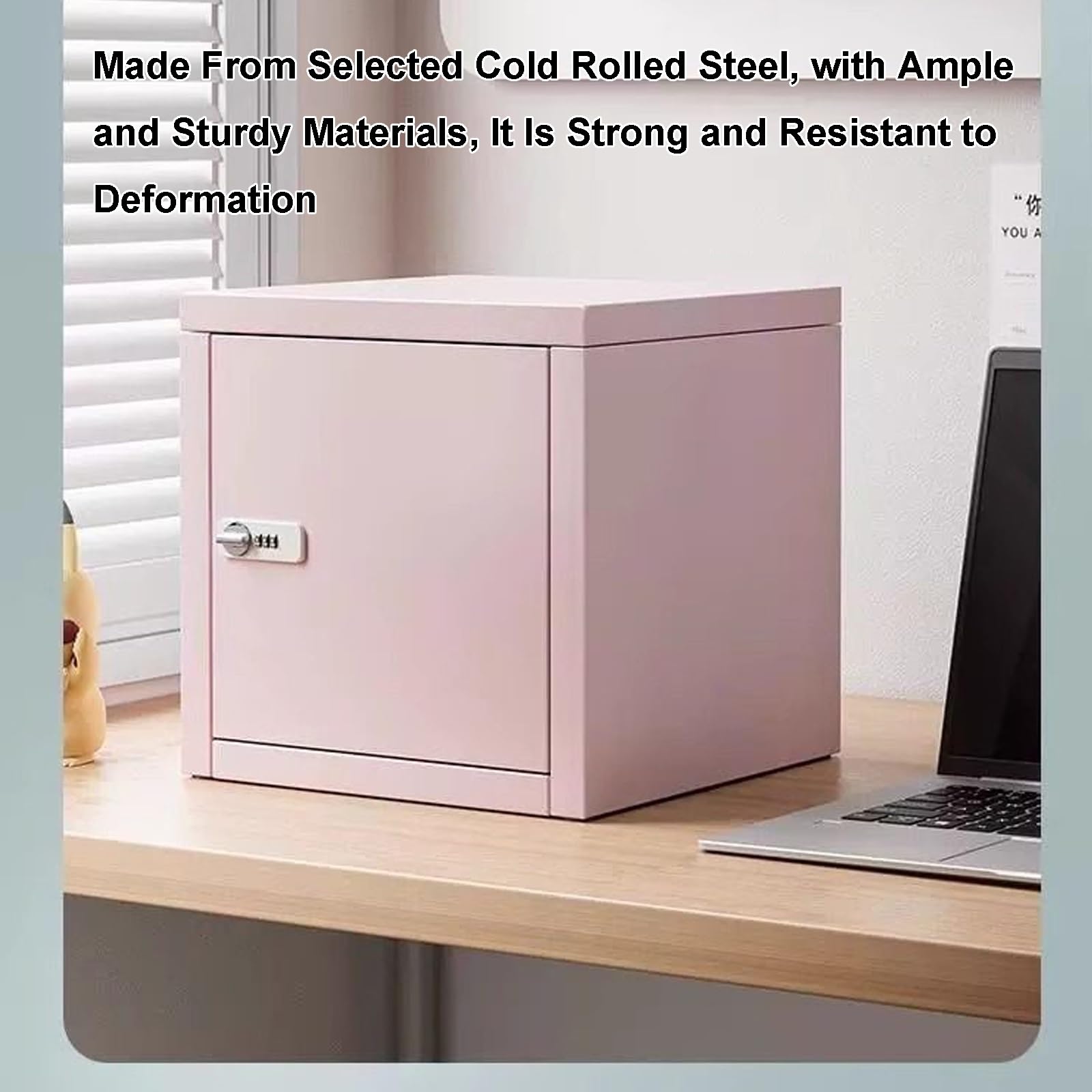 Cassaforte a Muro in Metallo con Serratura, Cassaforte Portatile con Combinazione, per Riporre Telefoni Cellulari e Altri Oggetti di Valore(Pink,25x35x25cm/10x14x10in)