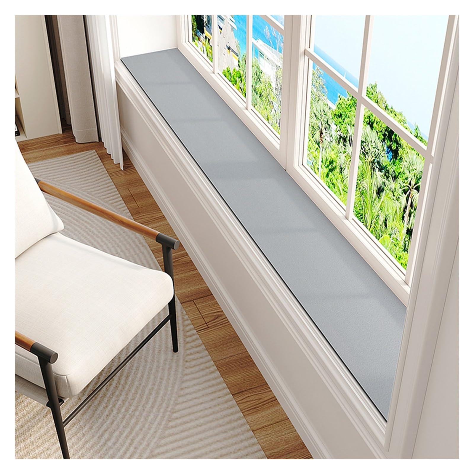 Tapis de rebord de fenêtre avec envers caoutchouc antidérapant modèle Lit B