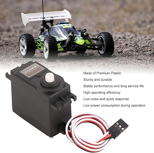 Miniatura 4 de plplaaoo Servo RC de alto par, servo y motor 2 en 1,S3003 RC Servo servo de bajo ruido de alta velocidad de plástico servo estándar para carreras RC