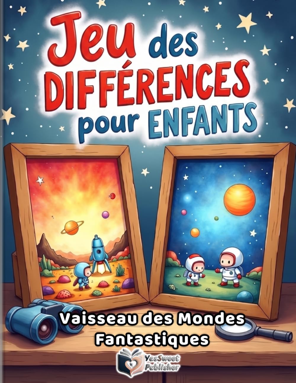 Jeu des 5 Différences pour Enfants - Le Vaisseau des Mondes Fantastiques: Livre d'Activités Cherche et Trouve | 49 Puzzles Colorés de l'Espace, ... l'Observation et la Concentration dès 6 ans