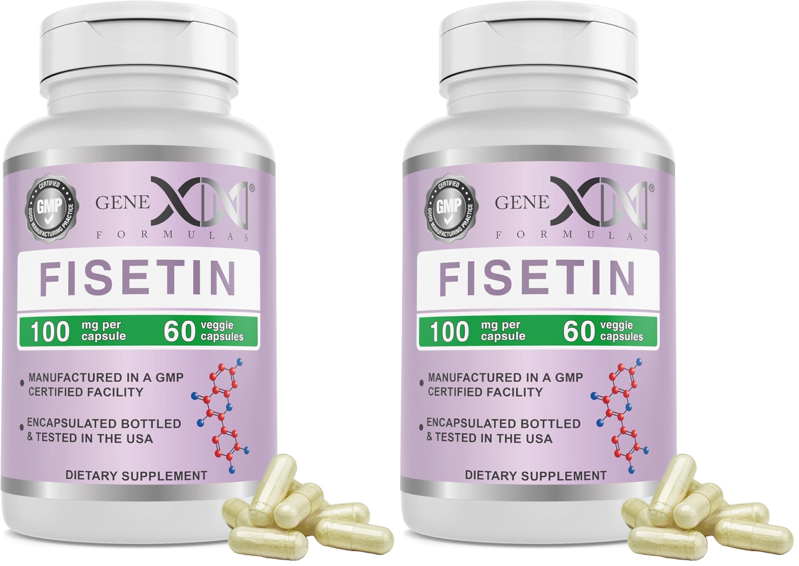 Genex Formulas Fisetin 100mg NSF Certified Supplement 60 Cap 2 Month Supply — Amazon image 8