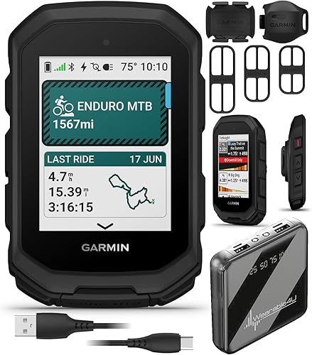 Garmin Edge MTB - Computadora de bicicleta GPS resistente con métricas de bicicleta de montaña, mapas de sendero y topo, GPS multibanda, navegación,