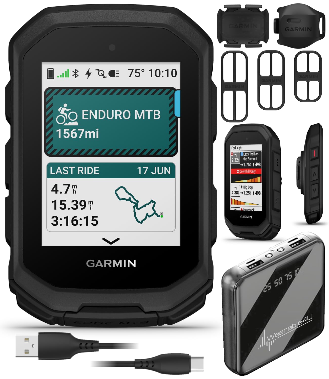 Edge MTB Rugged GPS Bike Computer with Mountain Bike Metrics, Trail & Topo Maps, Multi-Ba…