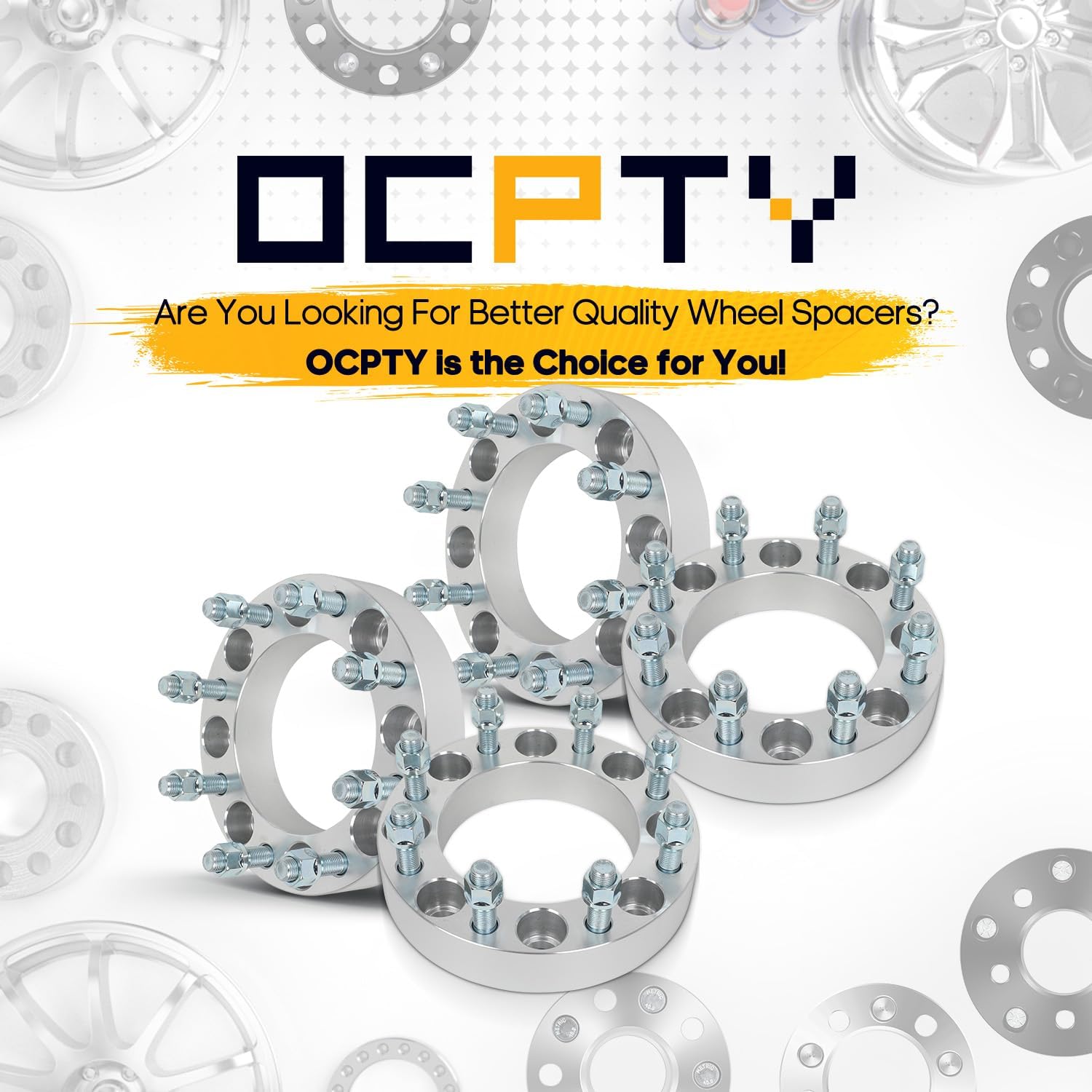 OCPTY 4PCS 8x6.5 to 8x170 Wheel Adapters 1.5 inch Bore 126mm Studs 14x1.5 8 Lug Wheel Spacers No Hubcentric Fit for Ram 3500 2012-2022,for Ram 2500 2012-2022,for Nissan NV3500 2012-2014