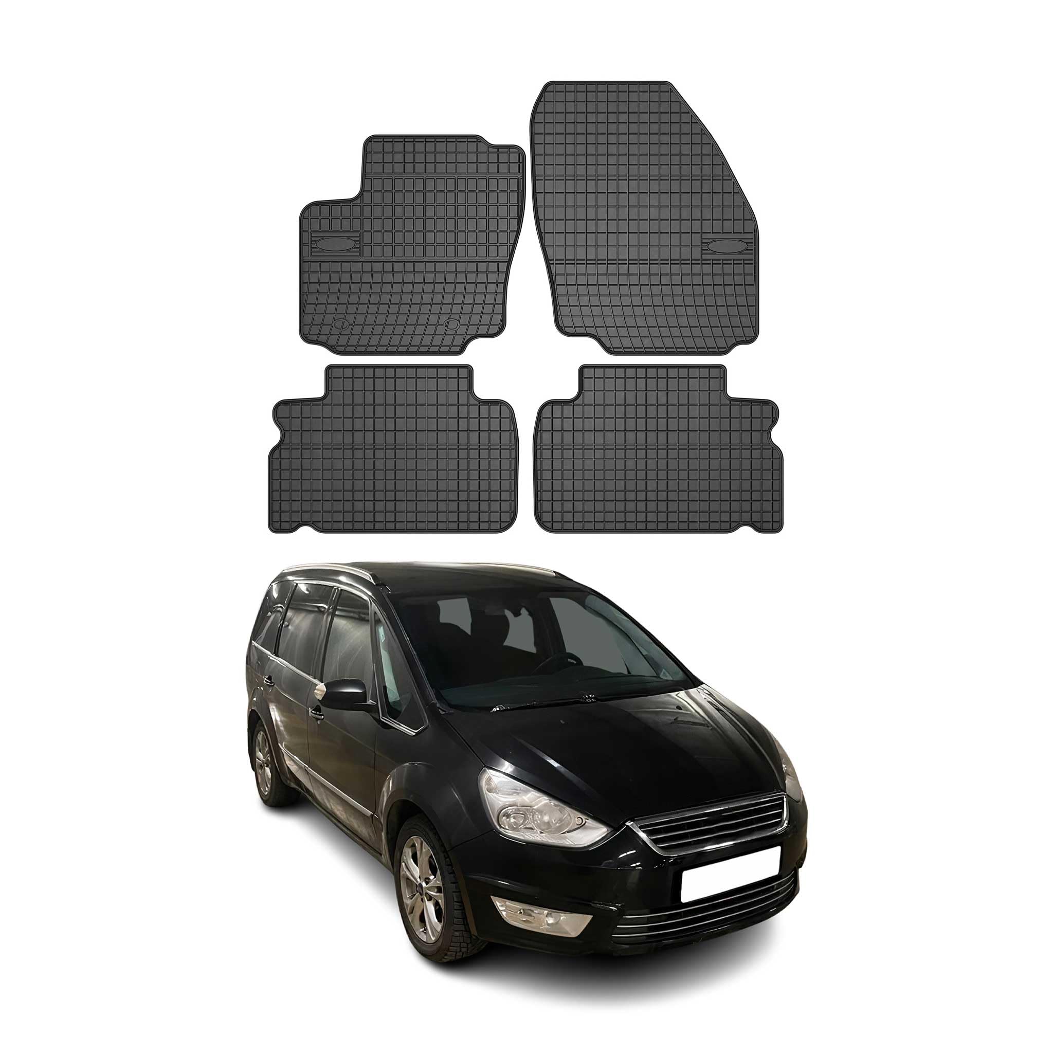 OMAC Fußmatten für Ford Galaxy 2006-2015 TPE 4tlg Schwarz