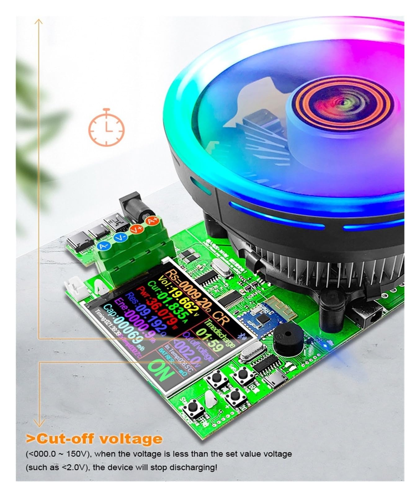 150W/180W 2.4 "DC USB Tester elektroniczne obciążenie akumulatora samochodowego Monitor pojemności rozładowania miernik mocy ładowania kontroler Szeroka kompatybilność(150W)