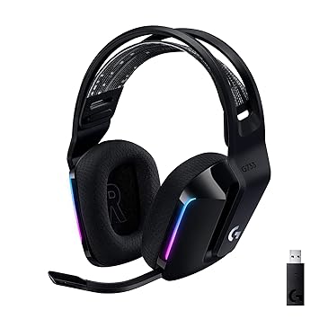 Logitech G733 Lightspeed Bluetooth Wireless On Ear Gaming Headphones With Mic With Suspension, Lightsync Rgb, Blue Vo!Ce Technology And Pro-G Audio Drivers, Black