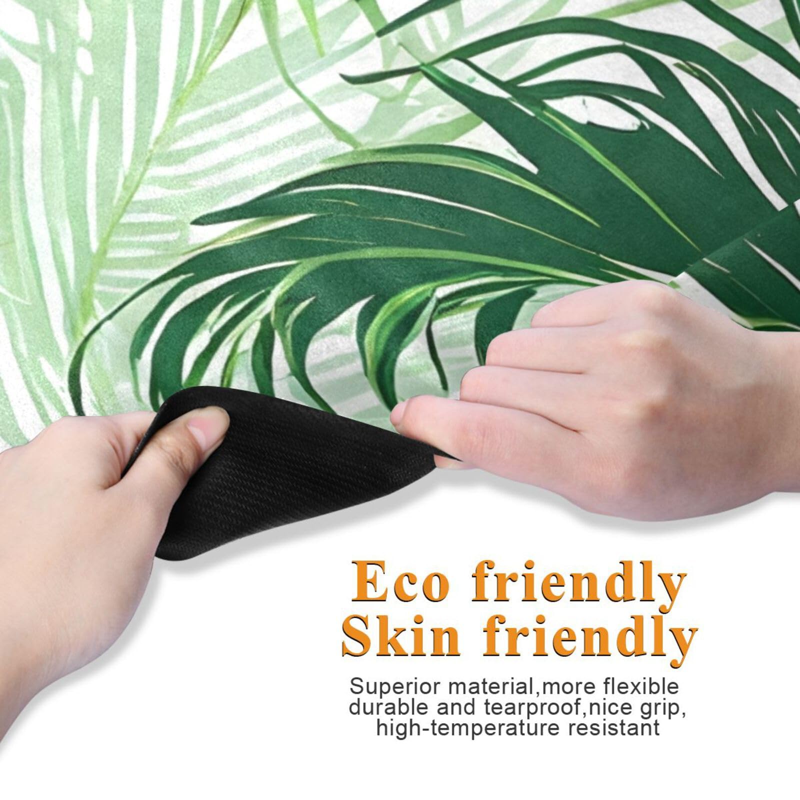 FLildon Hawaiian Palm Leaf Yoga Mat Thick Non Slip Yoga Mat Workout Mat for Men Women, Exercise & Exercise Mat for Home Gym, Yoga, Pilates, Stretching, and Floor