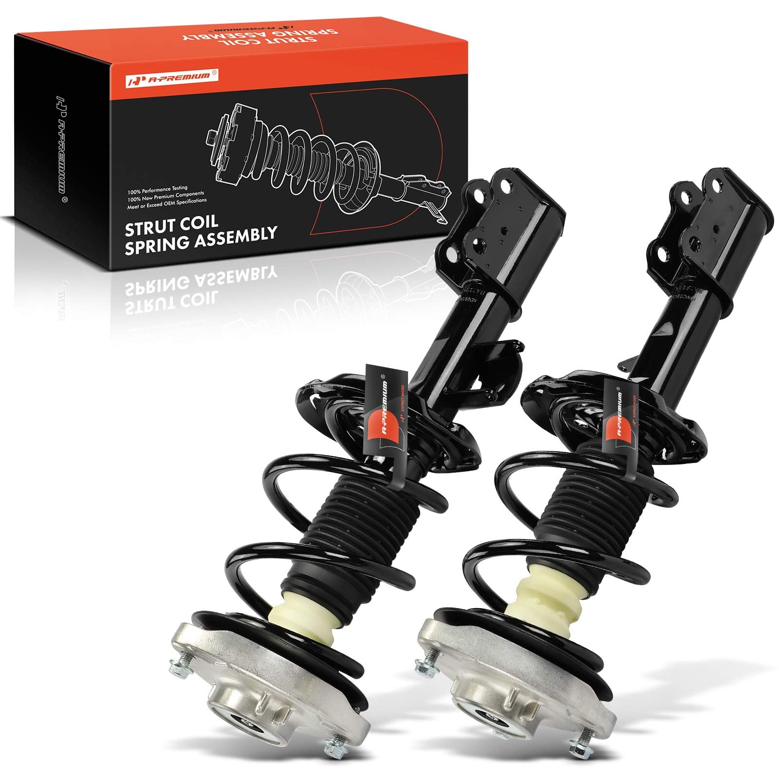 A-Premium Front Pair (2) Complete Strut & Coil Spring Assembly Compatible with Mercedes-Benz C117 Series CLA250 2014 2015 2016 2017 2018, FWD, Driver and Passenger Side, Replace# 18-920749