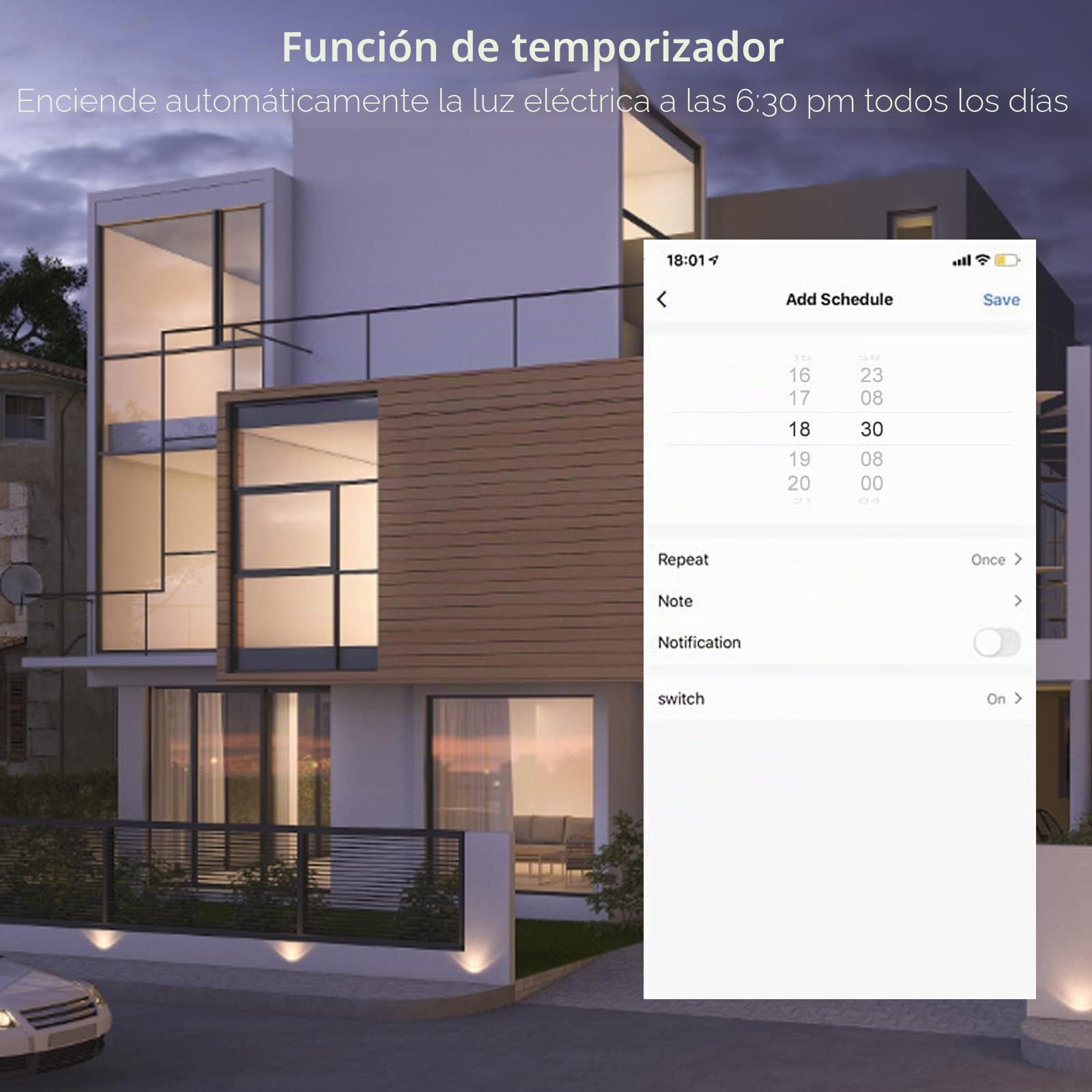 eMylo Medidor Inteligente de Energía Wi‑Fi Monofásico 63 A 80‑400 V, Monitor de Consumo en Tiempo Real con App Smart Life/Tuya, Protección y Control Remoto, Compatible con Alexa & Google
