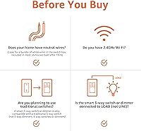 Vista 2 de Yaxa Basics - Interruptor inteligente de 3 vías, funciona solo con Alexa, Wi-Fi de 2.4 GHz, no requiere concentrador, color blanco