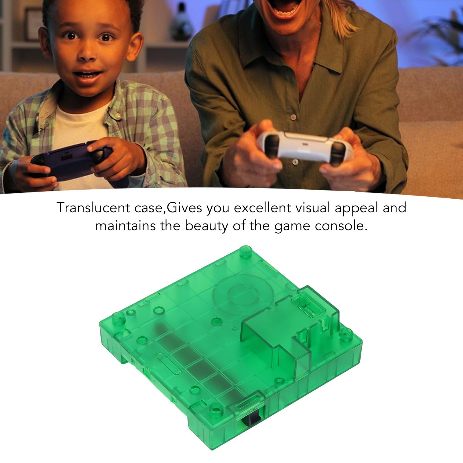 Generic Carcasa de Repuesto Translúcida para Consola DOL-017, Compatible con Gameboy Player con Material a Prueba de Arañazos para Jugadores