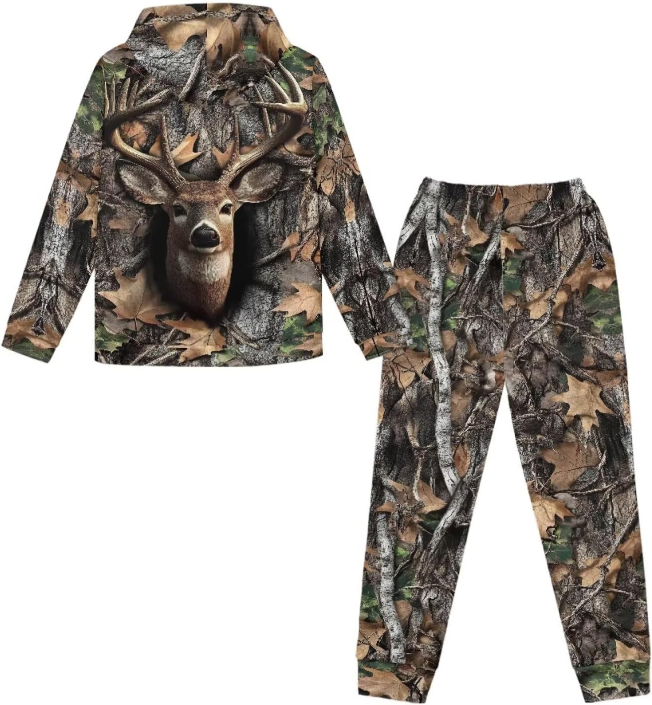 Pensura Girls Boys 2 Pack Outfits Sweatsuit Oversized Long Sleeve Hoodie Jacket and Sweatpants Set