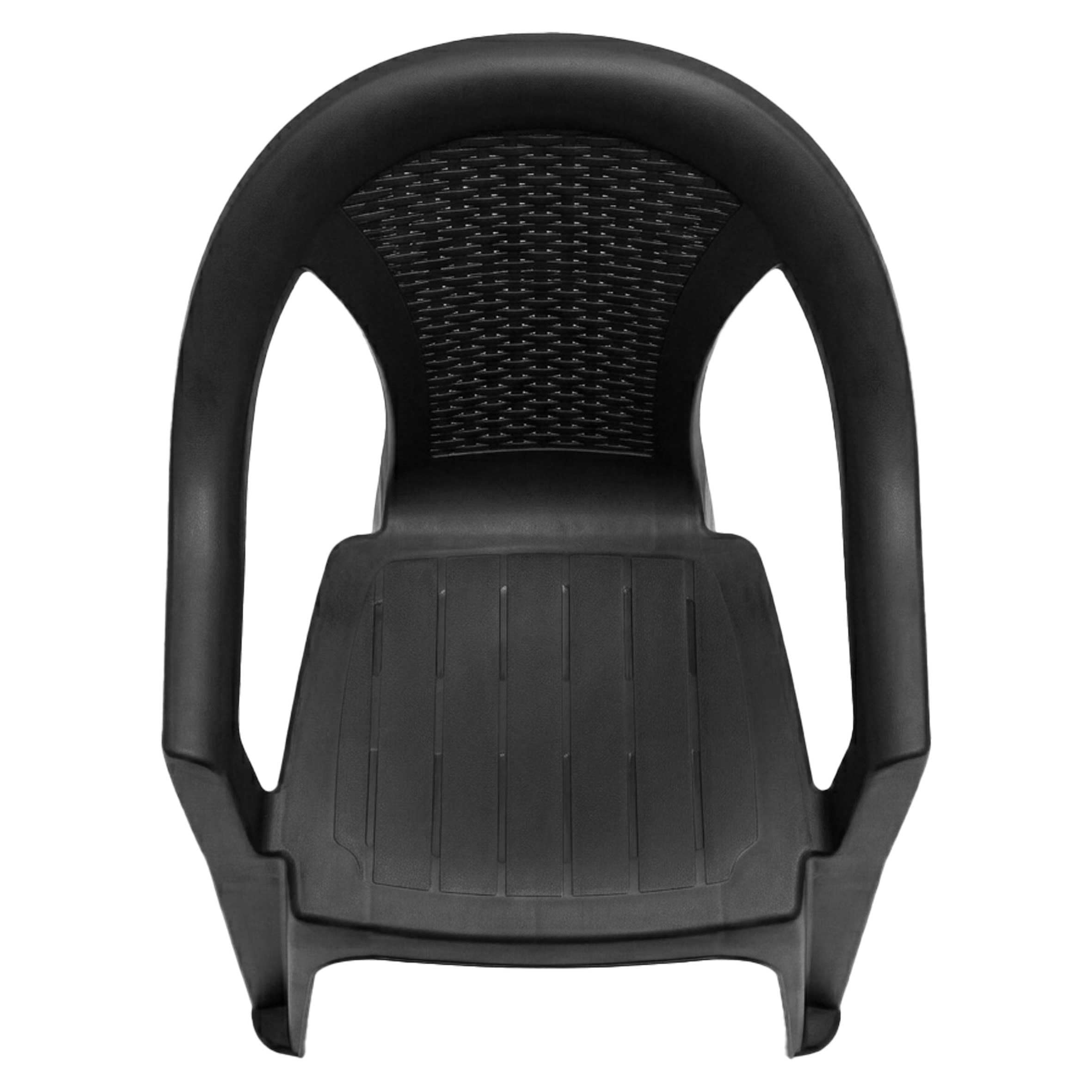 Chaise de jardin empilable, plastique effet rotin - Chaise empilable en plastique - 2 couleurs au choix 1 Stück - anthrazit