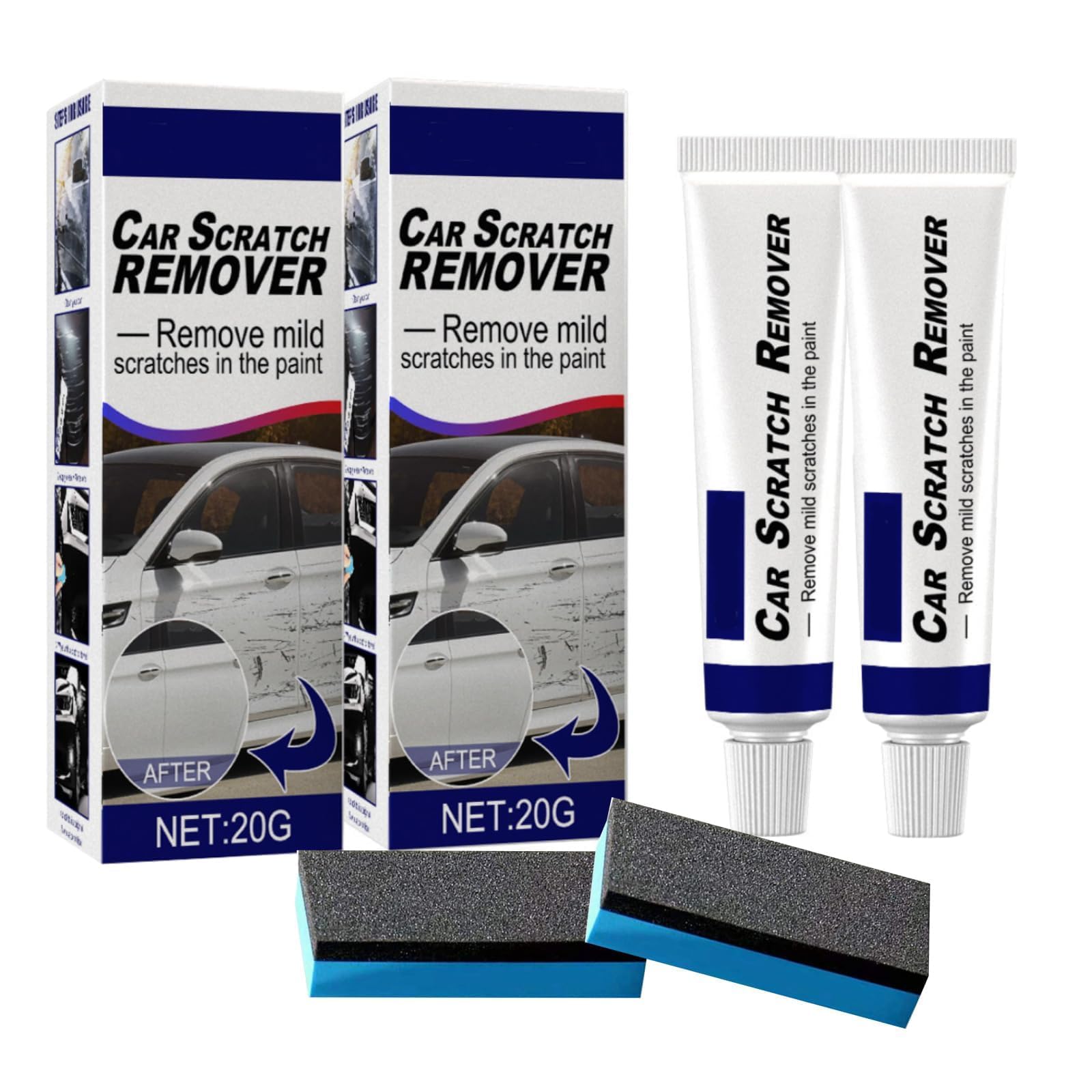 Sponsored Ad – Khazna Professional Car Scratch Repair Agent, Auto Body Compound Polishing Grinding Paste, Body Compound Car Scratch Remover, Quickly Repair, Not to Hurt the Paint Surface (2pcs)