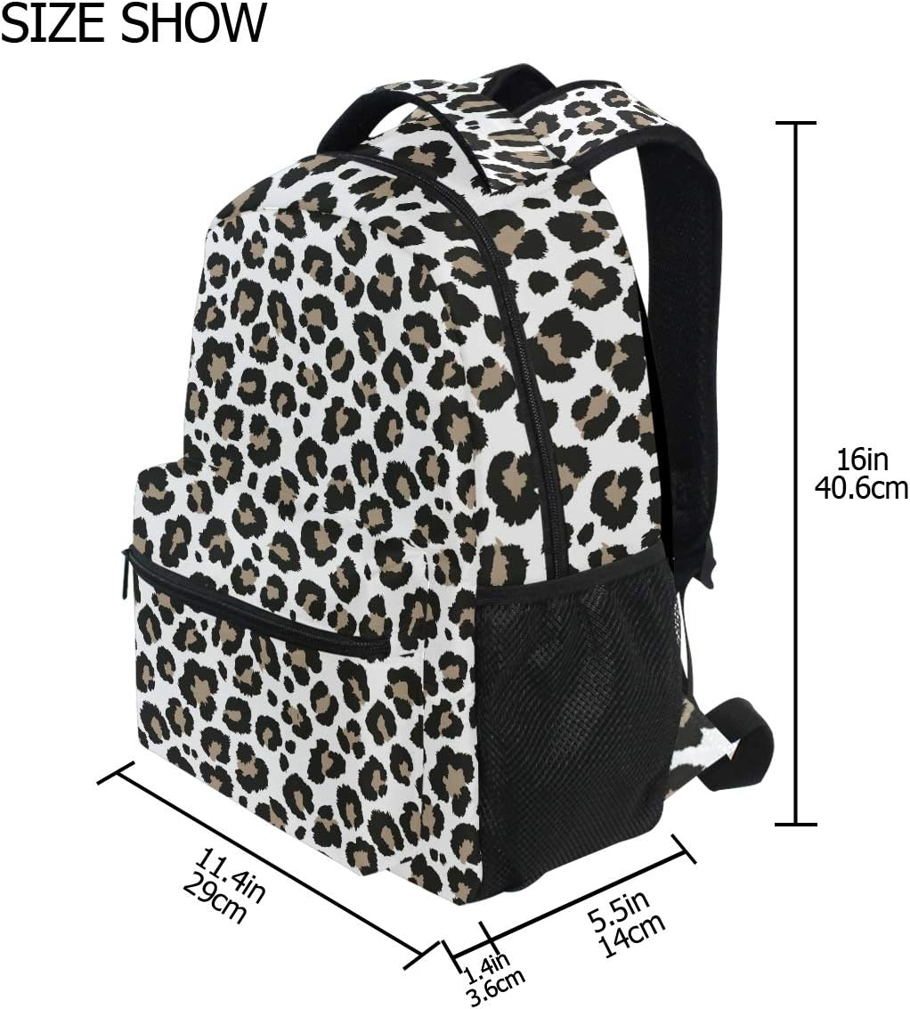 ALAZA Cheetah Leopard Print Animal Skin Large Backpack for Kids Boys Girls Student Personalized Laptop iPad Tablet Travel School Bag with Multiple Pockets - Image 6