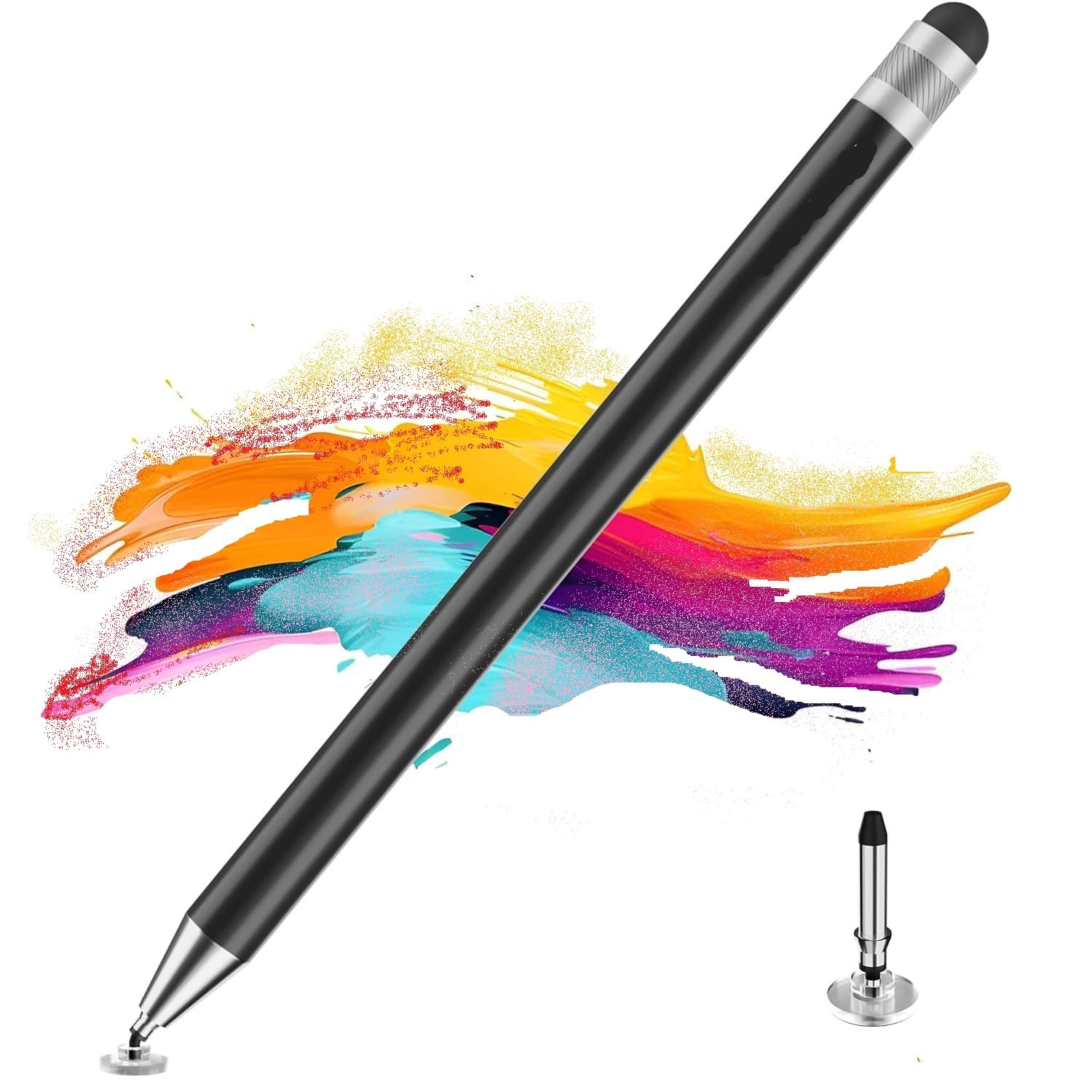 Glidemaster K3 2-in-1 Universal Stylus Pen for All Touch Screens,Fine Point Tip, High Sensitivity & Precision Capacitive Pen for Smartphones,Tablets,iPad, iPhone, iOS, Android & Windows, Black-image-27