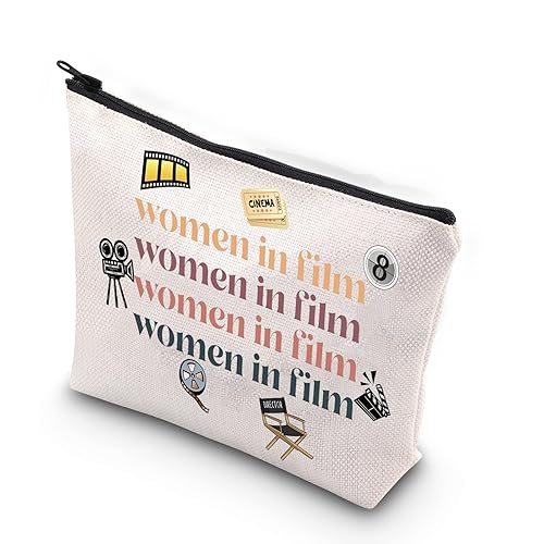 TSOTMO Female Filmmaker Gift Women in Film Cinema Film Lover Zipper Pouch Makeup Bag (women in film) - Women in Film