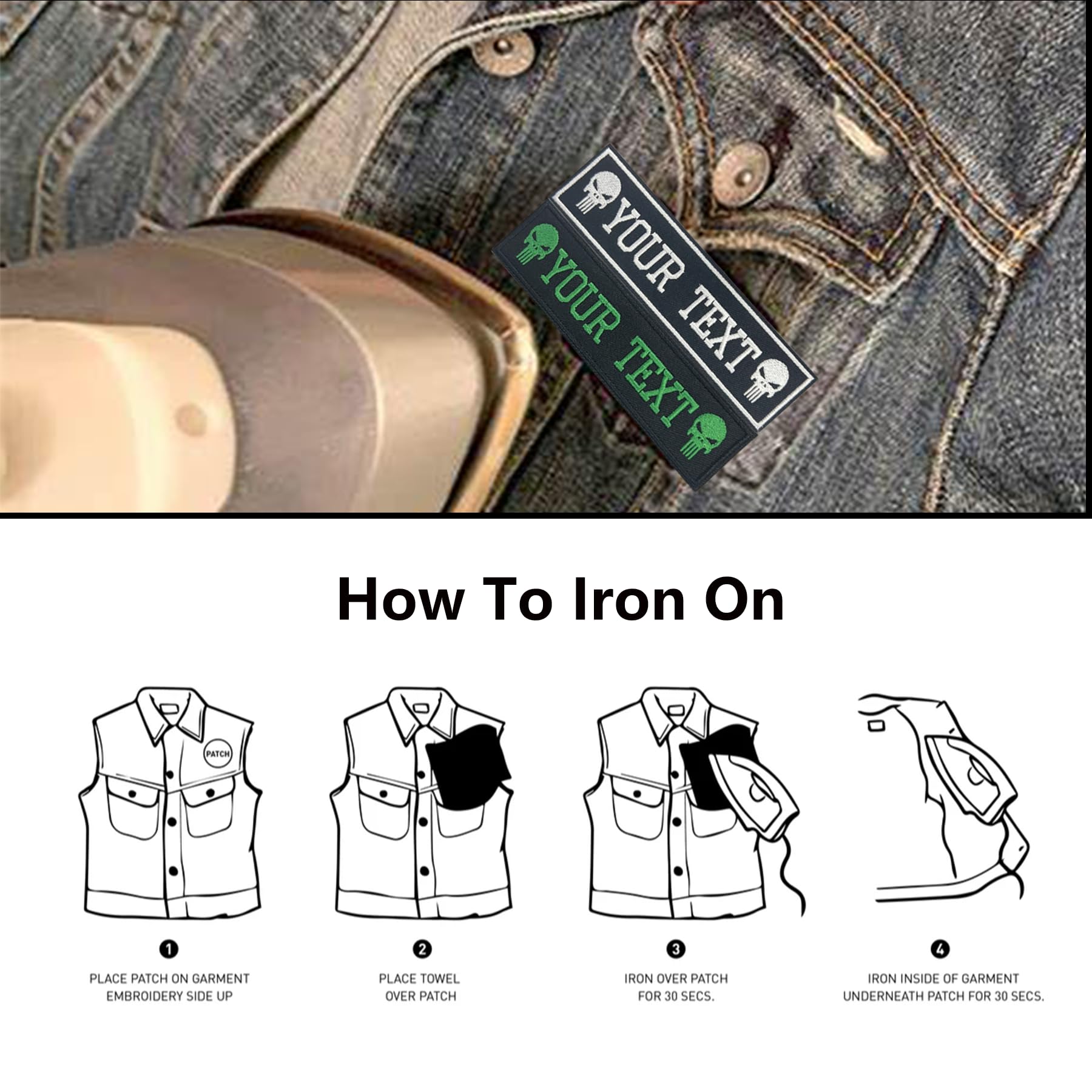 2 Parches De Nombre Bordados Para Mascotas – Personalizables, Para Coser O Planchar