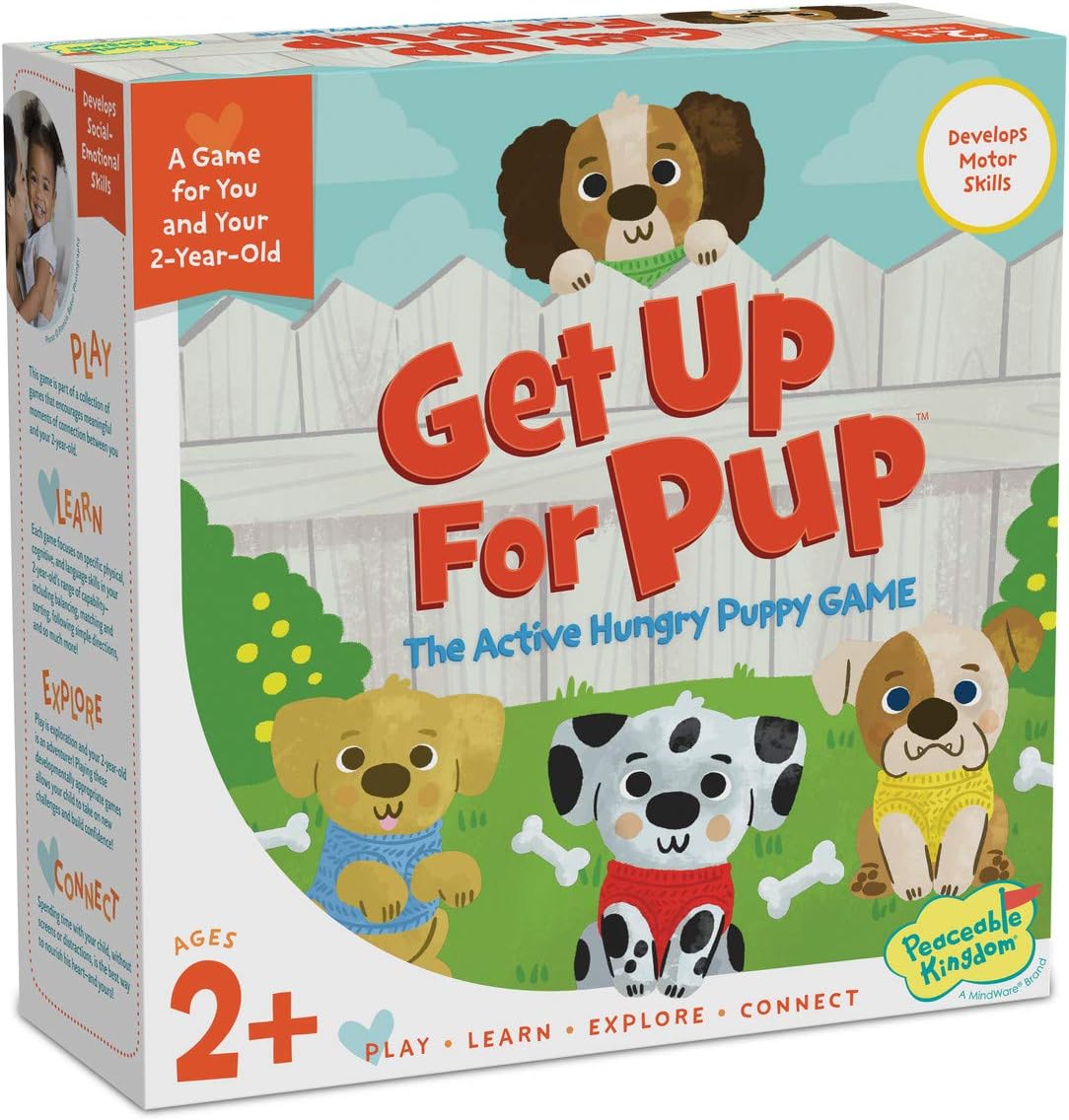 Peaceable Kingdom Get Up for Pup Skills Builder Game for Toddlers