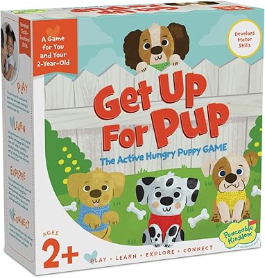 Peaceable Kingdom Get Up for Pup Skills Builder Game for Toddlers