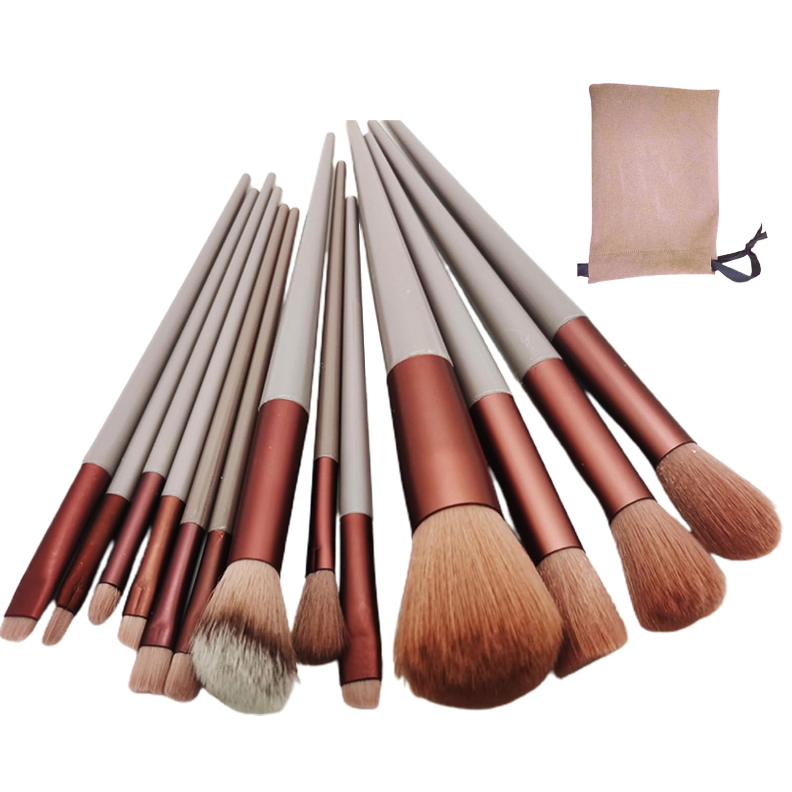 jyibinee 13 unids/set brochas de maquillaje de cerdas suaves multifuncional herramienta de belleza cepillo contorno sombra de ojos rubor cepillo conjunto para mujeres belleza