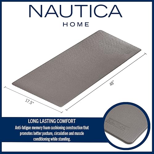 Miniatura 5 de Nautica Tapete de cocina acolchado antifatiga para el suelo de la cocina  Tapetes y alfombras de cocina gruesos antideslizantes e impermeables