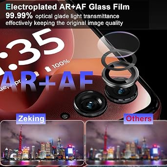 Zeking (2 Set) for Motorola Razr 60 Ultra Camera Lens Protector, Motorola Razr Ultra 2025 Camera Lens Protector Scratch-Resistant HD Clarity Ultra-Thin 9H Tempered Glass with Aluminum Edging, Individual Metal Lens Cover (Black)