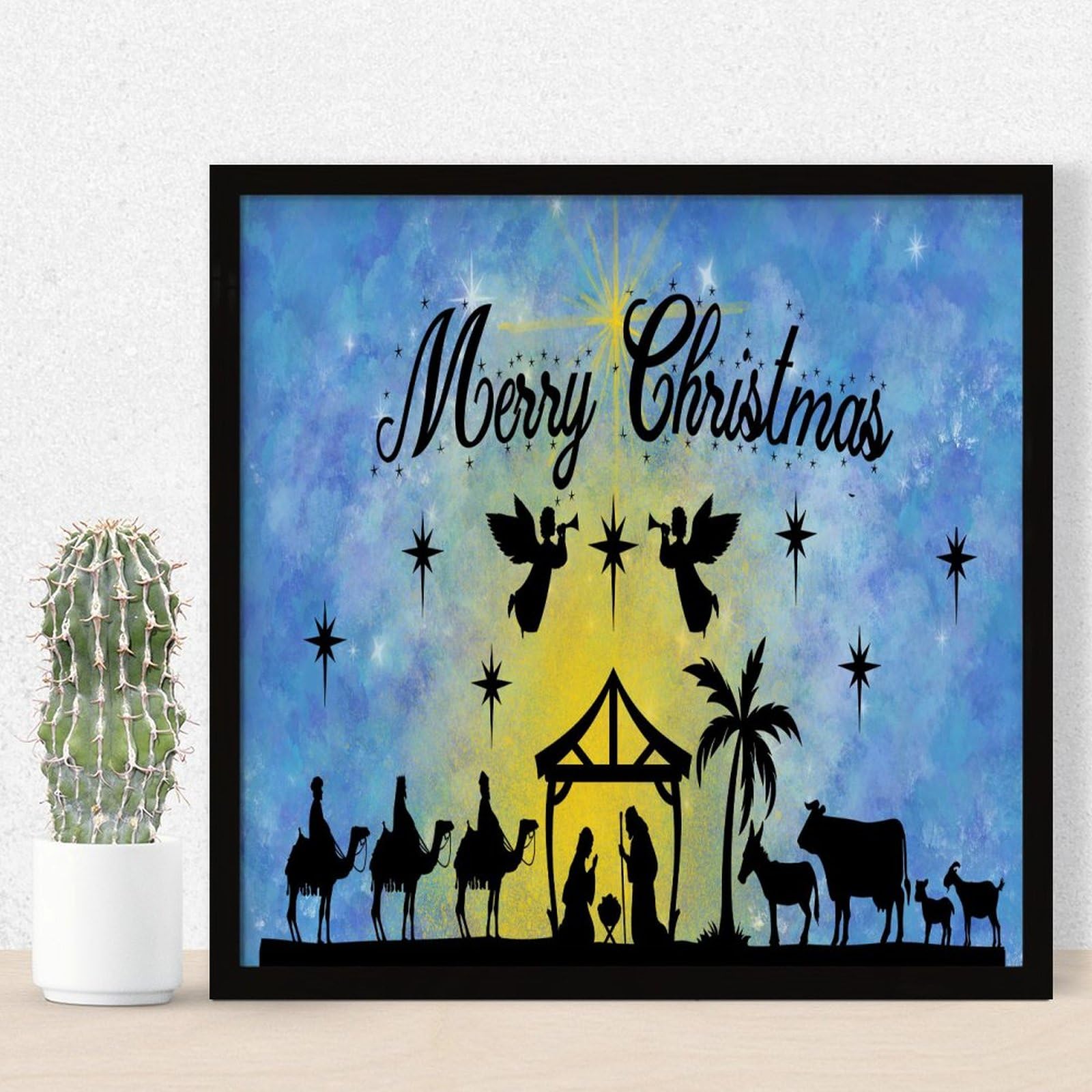 Panneau bois Merry Christmas Jésus pour sublimer votre entrée et votre cuisine en hiver