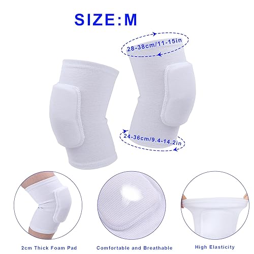 Miniatura 4 de Topbuti 4 piezas de accesorios de voleibol, rodilleras de voleibol, mangas de brazo de voleibol, diadema, bolsa con cordón para mujeres, niñas,