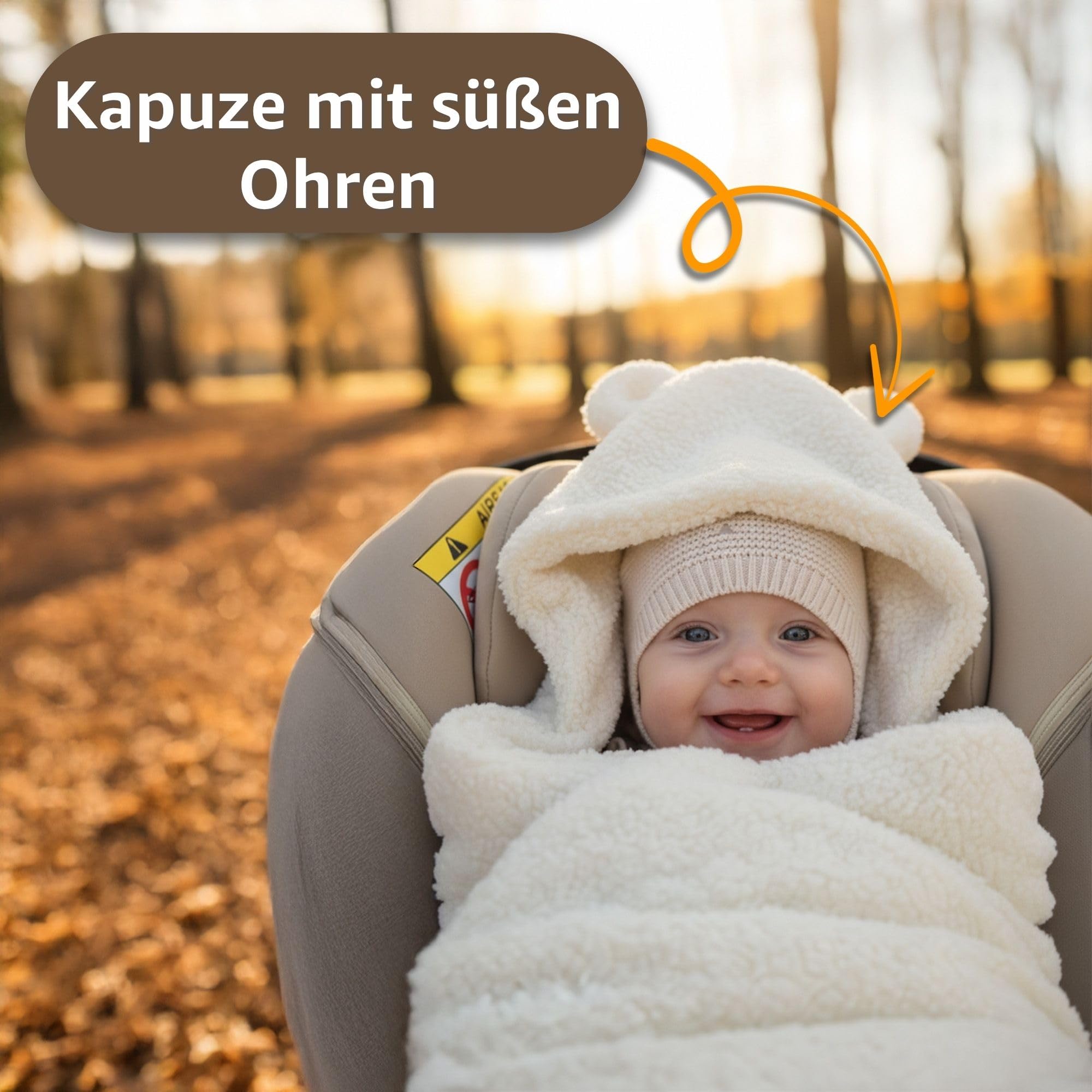 Copertina Avvolgente Seggiolino Auto Neonato Sacco Nanna Invernale Footmuff Passeggino Accessorio Neonati Bimbi Piccoli Calda Morbida