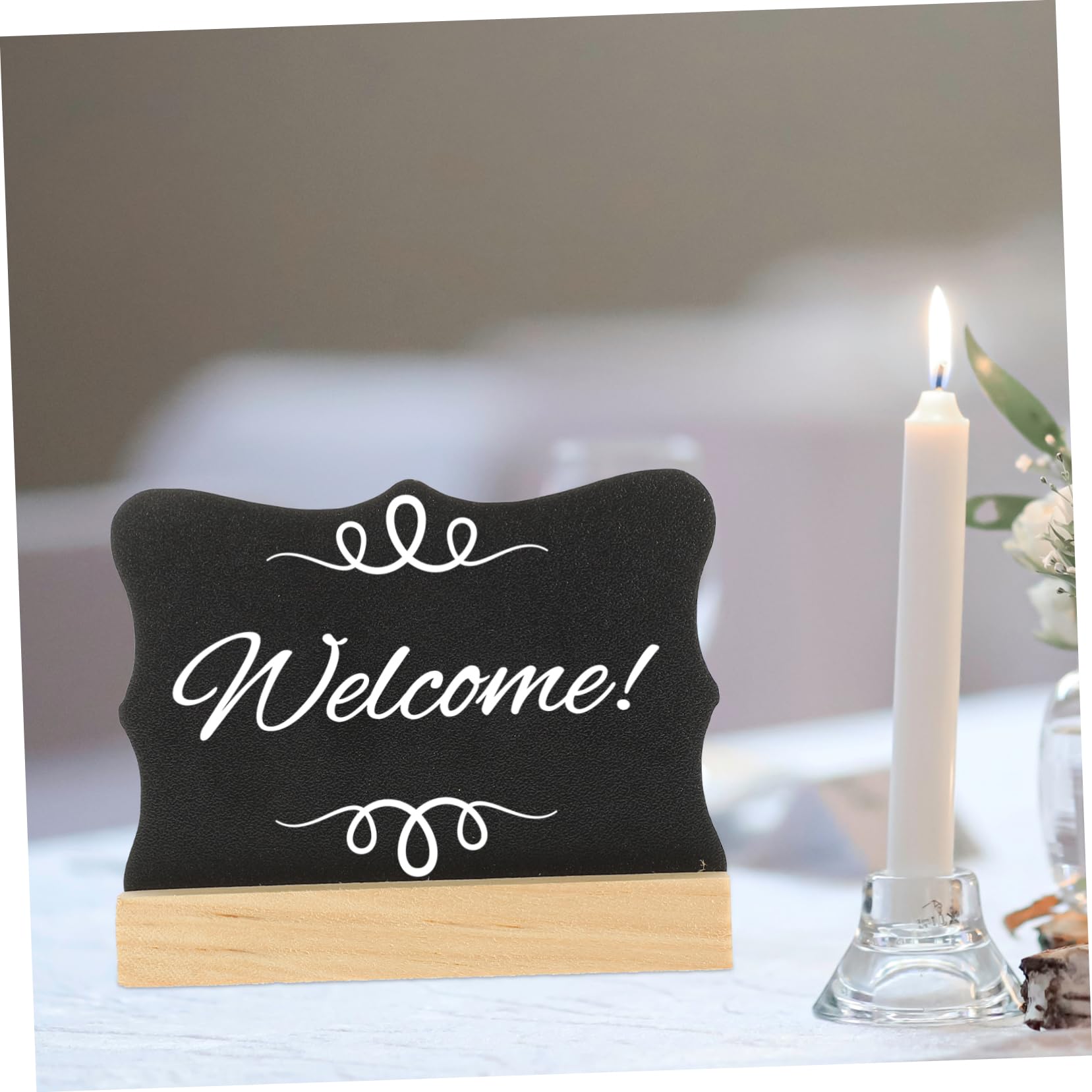 Uonlytech 5 Ensembles Ornements À Tableau Noir Double Face Petits Panneaux Ardoises Faire La Fête Dessin Étiqueter Mini Panneaux De Craie Marque-places En Bois 5 Pièces * 5