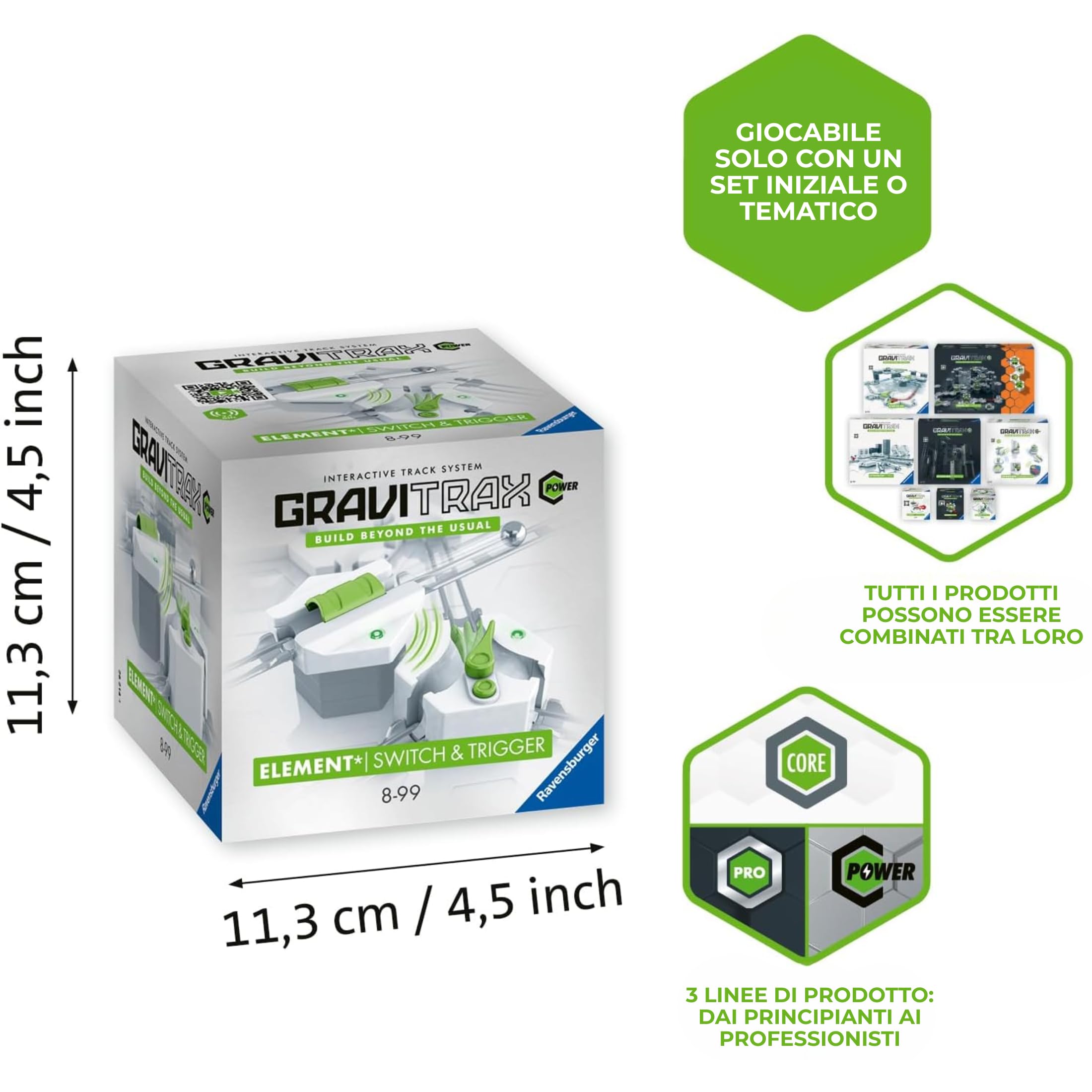 Ravensburger - GraviTrax Power Element Switch&Trigger, Accessorio pista biglie