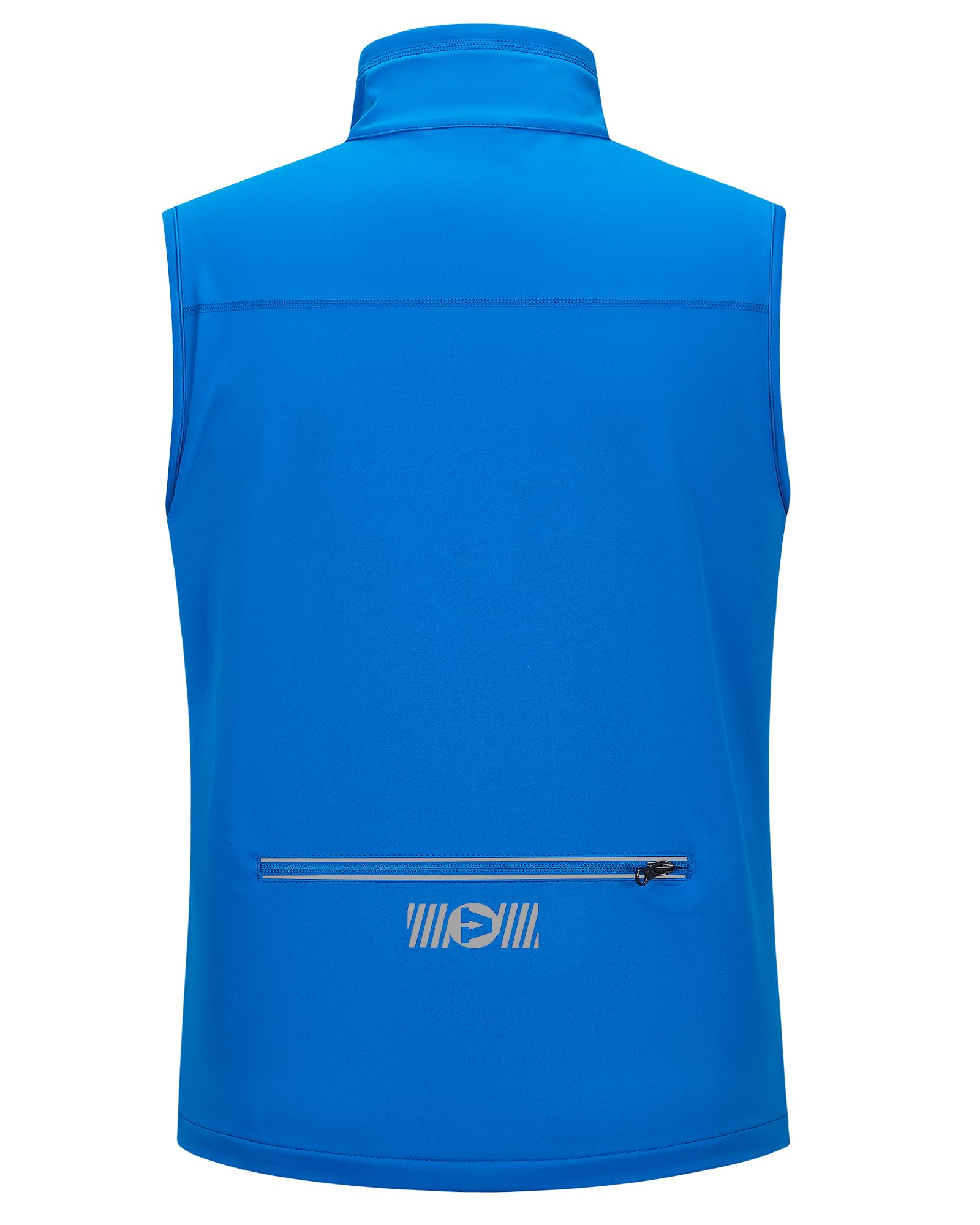 Outdoor Ventures Gilet softshell da ciclismo da uomo, impermeabile, antivento, senza maniche, con cerniera, traspirante,